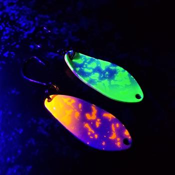 Yami 3.0g Spoon #090 UV Aktiv White Orange / White Green