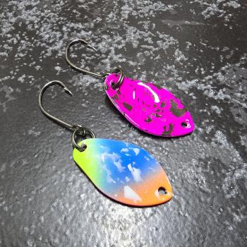 Jelly 2.0g Spoon #089 UV Aktiv Orange Blue LimeGreen / Raspberry Dark Brown