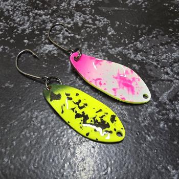 Yami 3.0g Spoon #088 UV Aktiv Yellow Olive Green / White Pink