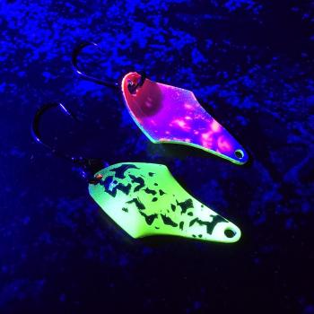 Stormy 2.3g Spoon #088 UV Aktiv Yellow Olive Green / White Pink