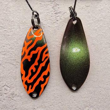 Yami 3.0g Spoon #077 UV Aktiv Orange Wild Mesh / FlipFlop Green Purple