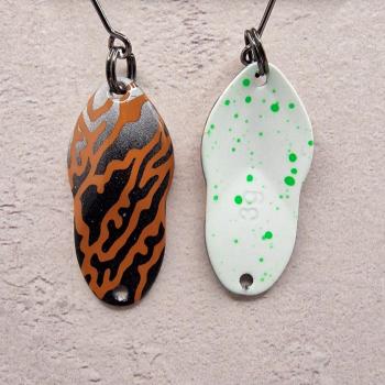 Wavemaker 3.0g Spoon #076 Brown Wild Mesh / UV Aktiv White Green Dots