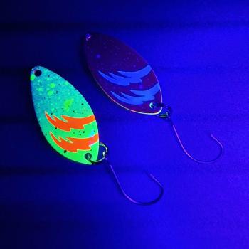 Leaf 3.0g Spoon #048 UV Aktiv Electric Orange / Red Neon Blue