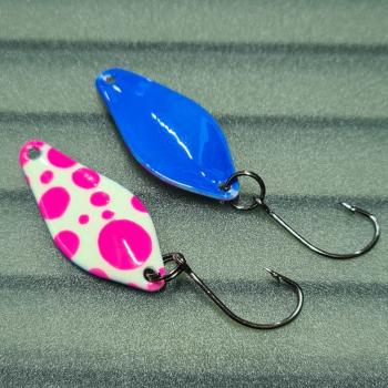 Belly 2.5g Spoon #046 GLOW UV Aktiv Pink Dots / Blue