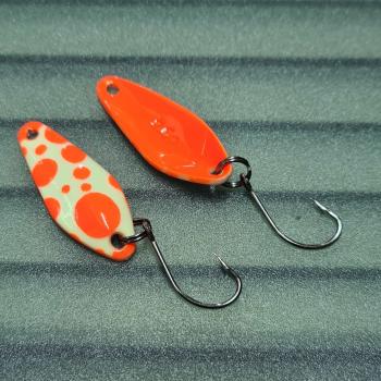 Sting 2.5g Spoon #047 GLOW UV Aktiv Orange Dots / Orange