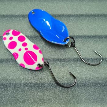 Wavemaker 3.0g Spoon #046 GLOW UV Aktiv Pink Dots / Blue