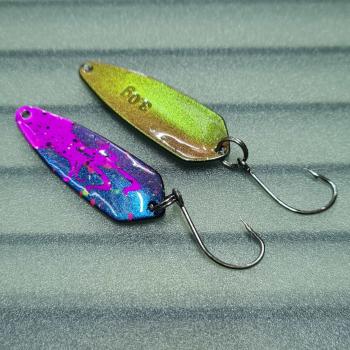 Iron 3.0g Spoon #044 UV Aktiv Oktopussy Purple / FlipFlop Green-Red