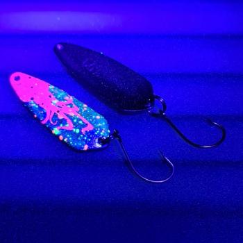 Iron 3.0g Spoon #044 UV Aktiv Oktopussy Purple / FlipFlop Green-Red