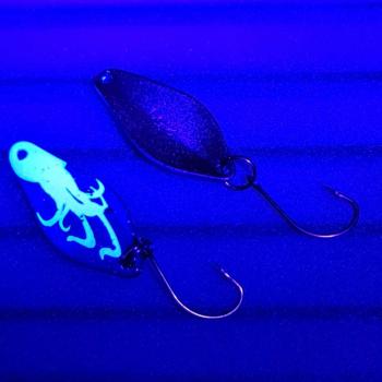 Belly 2.5g Spoon #043 UV Aktiv Oktopussy Blue / FlipFlop Red-Gold