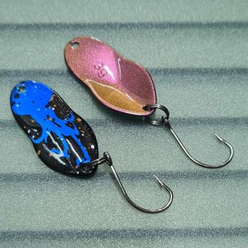 Wavemaker 3.0g Spoon #043 UV Aktiv Oktopussy Blue / FlipFlop Red-Gold