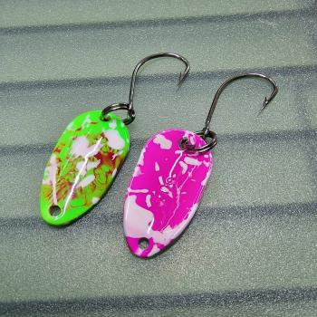 Adder 2.0g Spoon #060 UV Aktiv Abstrakt Bloody Green/ Camo Raspberry White