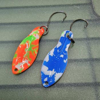 Storm 2.5g Spoon #063 UV Aktiv Abstrakt Shining Orange / Camo Blue White