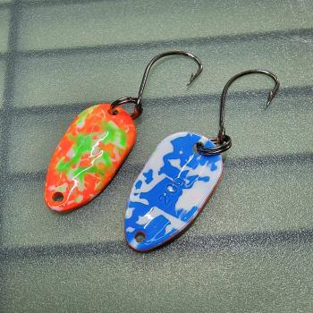 Adder 2.0g Spoon #063 UV Aktiv Abstrakt Shining Orange / Camo Blue White