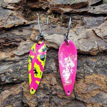 Whisper 2.2g Spoon #066 UV Aktiv Tiggi Pink Yellow Black / Pink Holo Flakes