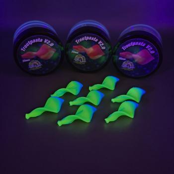 Preview: V2.0 Troutpasta 35mm - Essentials Gum - UV Aktiv Yellow Blue