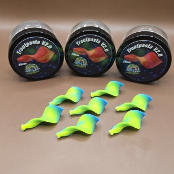 V2.0 Troutpasta 35mm - Essentials Gum - UV Aktiv Yellow Blue