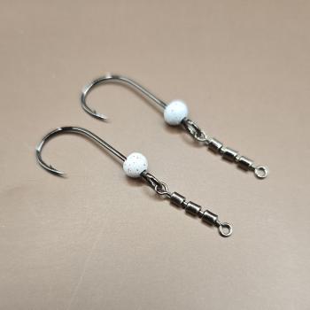 V2.0 Troutpasta White Red Tungsten Haken mit 3fach Wirbel in 4.6mm - Essentials Gum