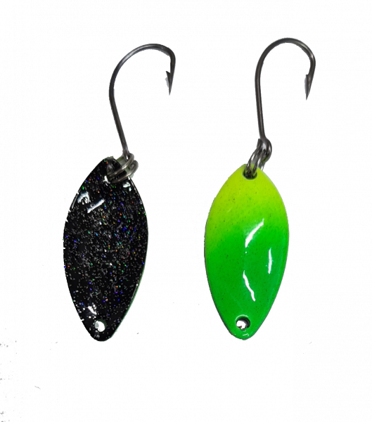 Leaf 2.0g #006 UV Aktiv Neon Green - Neon Yellow / Black Holo