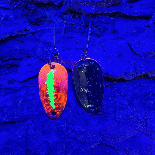 Adder 2.0g Spoon #071 UV Aktiv Scratch Yellow Green / Black Holo Flakes Gold Green Turquoise