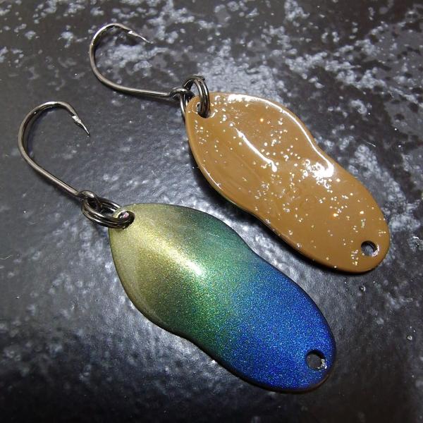 Wavemaker 3.0g Spoon #082 Metallic Gold Green Blue / Dark Brown Glitter