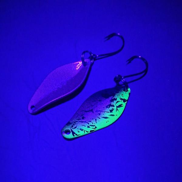 Belly 2.5g Spoon #078 UV Aktiv Copper Yellow Olive / Copper