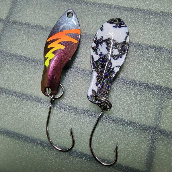 Storm 2.5g Spoon #059 UV Aktiv FlipFlop Bug Orange Yellow / Black White Holo