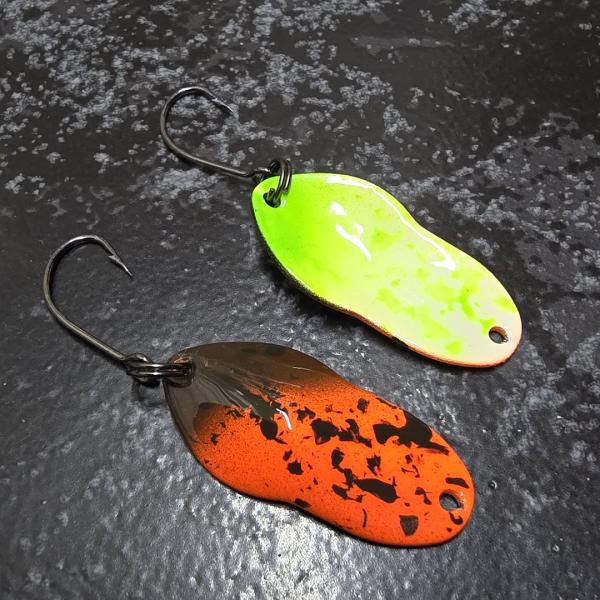 Wavemaker 3.0g Spoon #087 UV Aktiv Orange Dark Brown / White Green