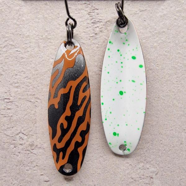 Mad 4.0g Spoon #076 Brown Wild Mesh / UV Aktiv White Green Dots