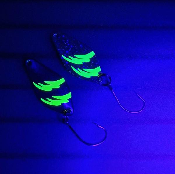 Belly 2.5g Spoon #049 UV Aktiv Electric Yellow / Brown Neon Green