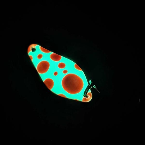 Belly 2.5g Spoon #047 GLOW UV Aktiv Orange Dots / Orange