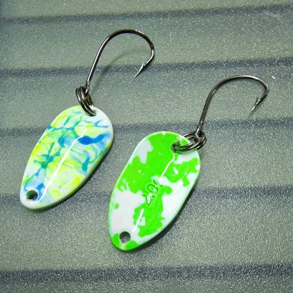 Adder 2.0g Spoon #061 UV Aktiv Abstrakt Radioactive White / Camo Green White