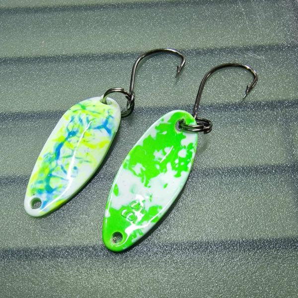 Troublemaker 2.5g Spoon #061 UV Aktiv Abstrakt Radioactive White / Camo Green White