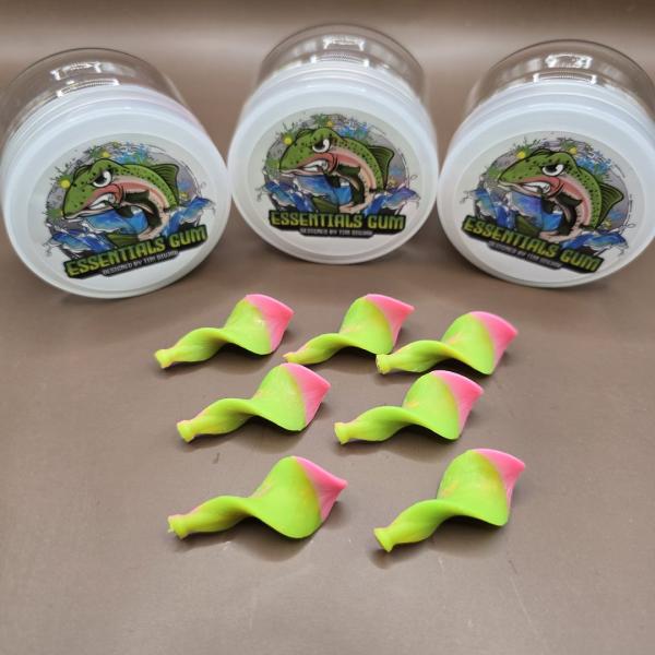V2.0 Troutpasta 35mm - Essentials Gum - UV Aktiv Chartrause Pink