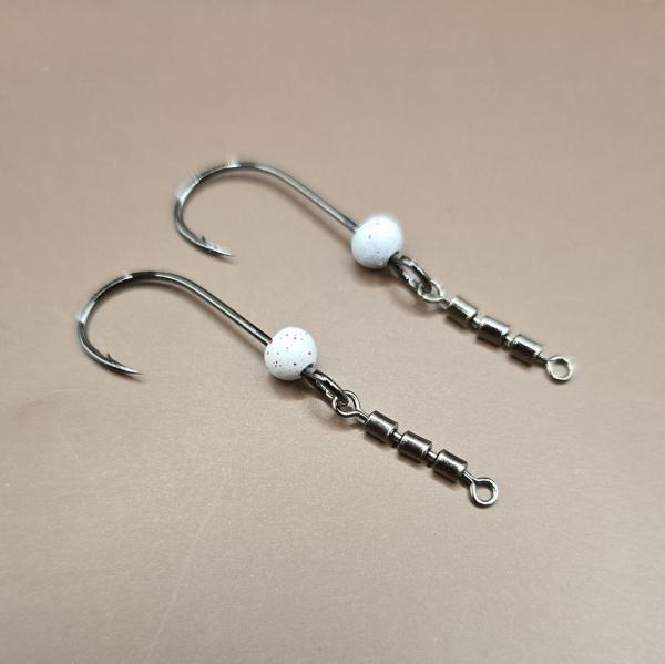 V2.0 Troutpasta White Red Tungsten Haken mit 3fach Wirbel in 4.6mm - Essentials Gum